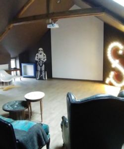 Le salon vidéo ou salle de pratique